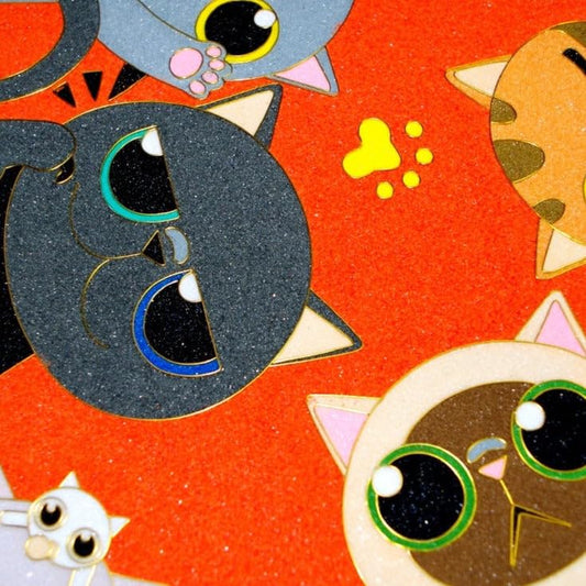 5 Cats, DIY Cloisonne Filigree Enamel Painting Kit, with Tutorial& All Tools