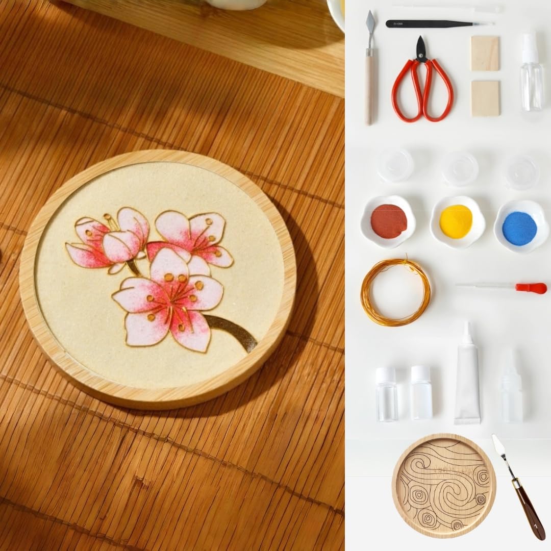 DIY Coaster Craft Kits, Cloisonne Filigree Enamel Art Painting Crafts Coasters Starter Kit, DIY Craft Coasters Supplies for Adults, Hobby for Adults Women Elderly, Handmade Home Decor Gifts
