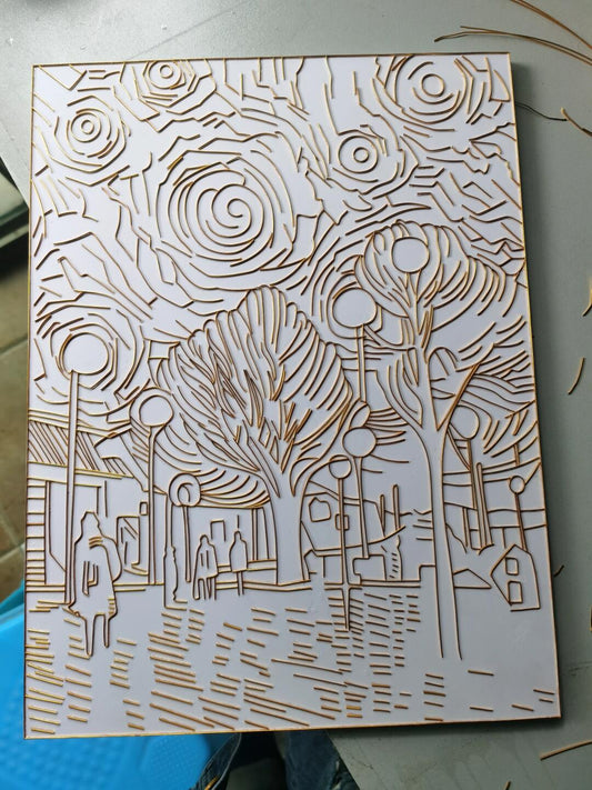 Van Gogh Starry Night, DIY Cloisonne Filigree Enamel Kit, with Tutorial& All Tools