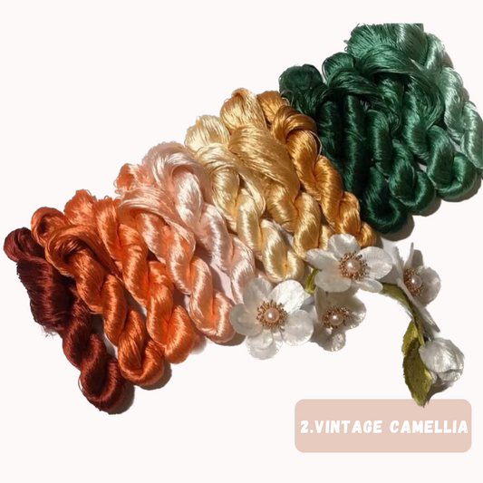 Untwisted Hand-dyed Mulberry Silk Floss Threads Combo-12 Skeins,Velvet Flower Making Material