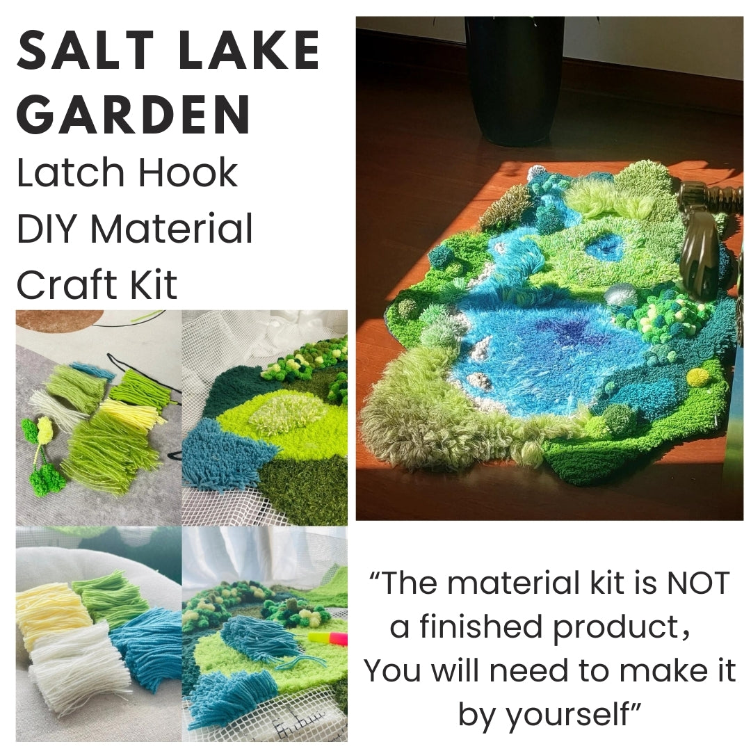 Completed salt lake moss carpet displayed as home decor floor rug
