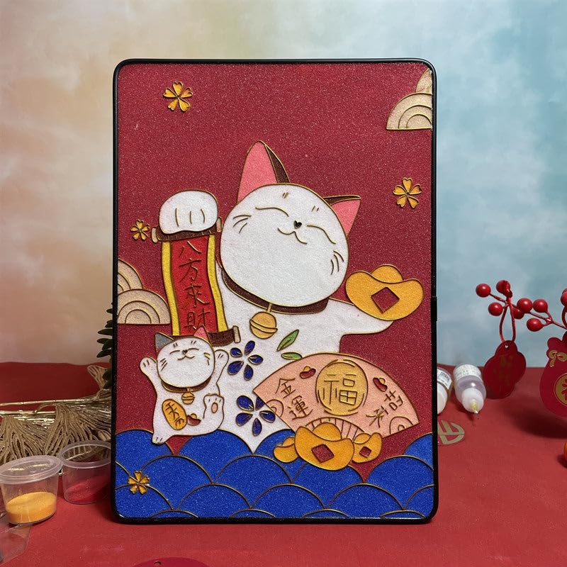 Fortune Cat, DIY Cloisonne Filigree Enamel Kit, with Tutorial& All Tools