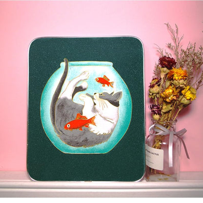 Cat in a Jar,Beginner Cloisonné Enamel DIY Kit, with Tutorial& All Tools