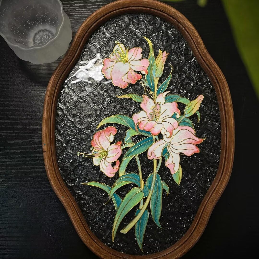 Filigree on Glass, DIY Cloisonne Filigree Enamel Painting Kit, with Tutorial& All Tools
