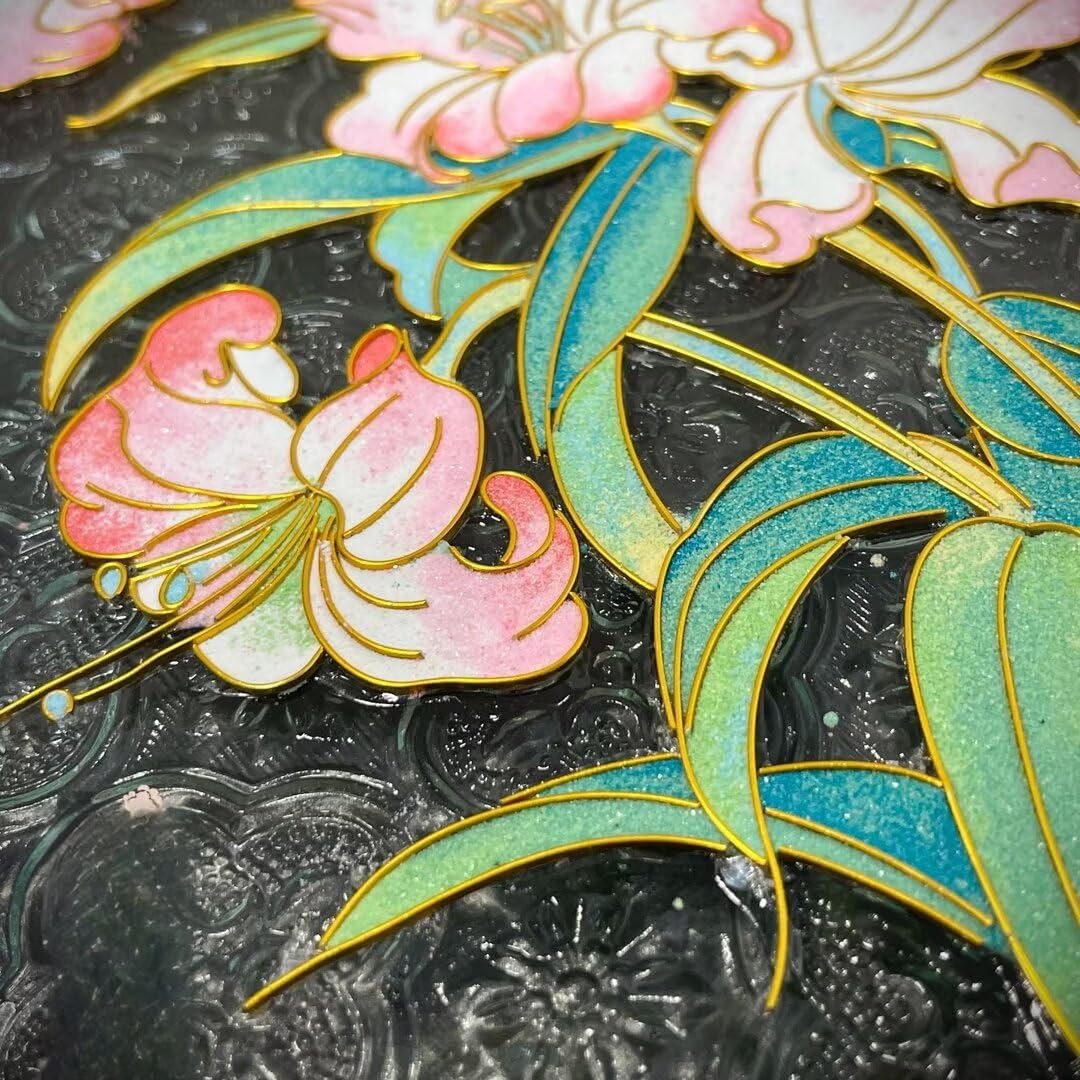 Filigree on Glass, DIY Cloisonne Filigree Enamel Painting Kit, with Tutorial& All Tools