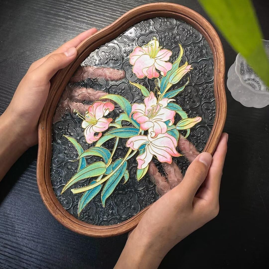 Filigree on Glass, DIY Cloisonne Filigree Enamel Painting Kit, with Tutorial& All Tools