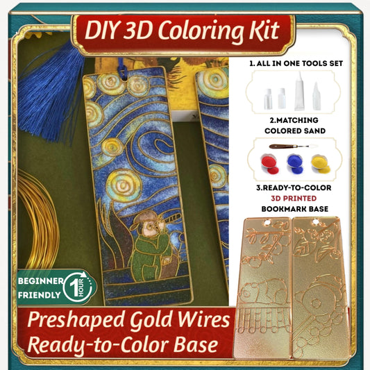 DIY 3D Enamel Coloring Bookmark Craft Kit