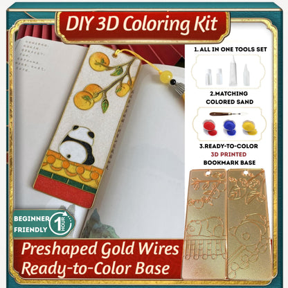 DIY 3D Enamel Coloring Bookmark Craft Kit