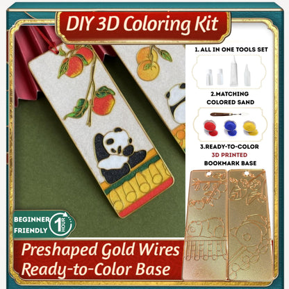 DIY 3D Enamel Coloring Bookmark Craft Kit