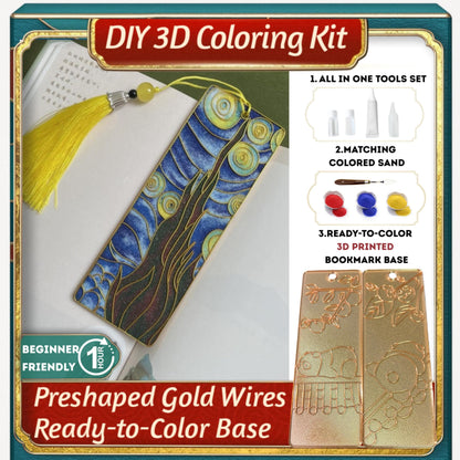 DIY 3D Enamel Coloring Bookmark Craft Kit