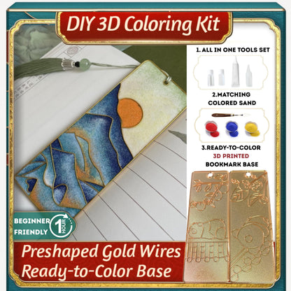 DIY 3D Enamel Coloring Bookmark Craft Kit