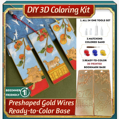 DIY 3D Enamel Coloring Bookmark Craft Kit