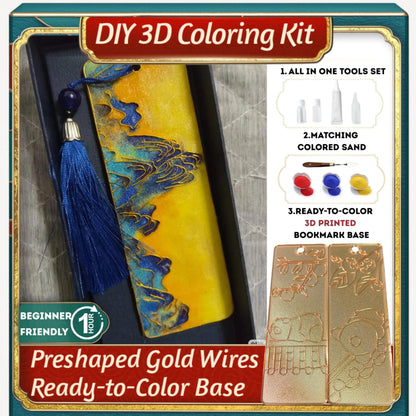 DIY 3D Enamel Coloring Bookmark Craft Kit