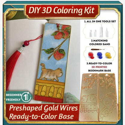 DIY 3D Enamel Coloring Bookmark Craft Kit