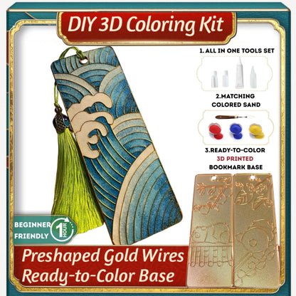 DIY 3D Enamel Coloring Bookmark Craft Kit