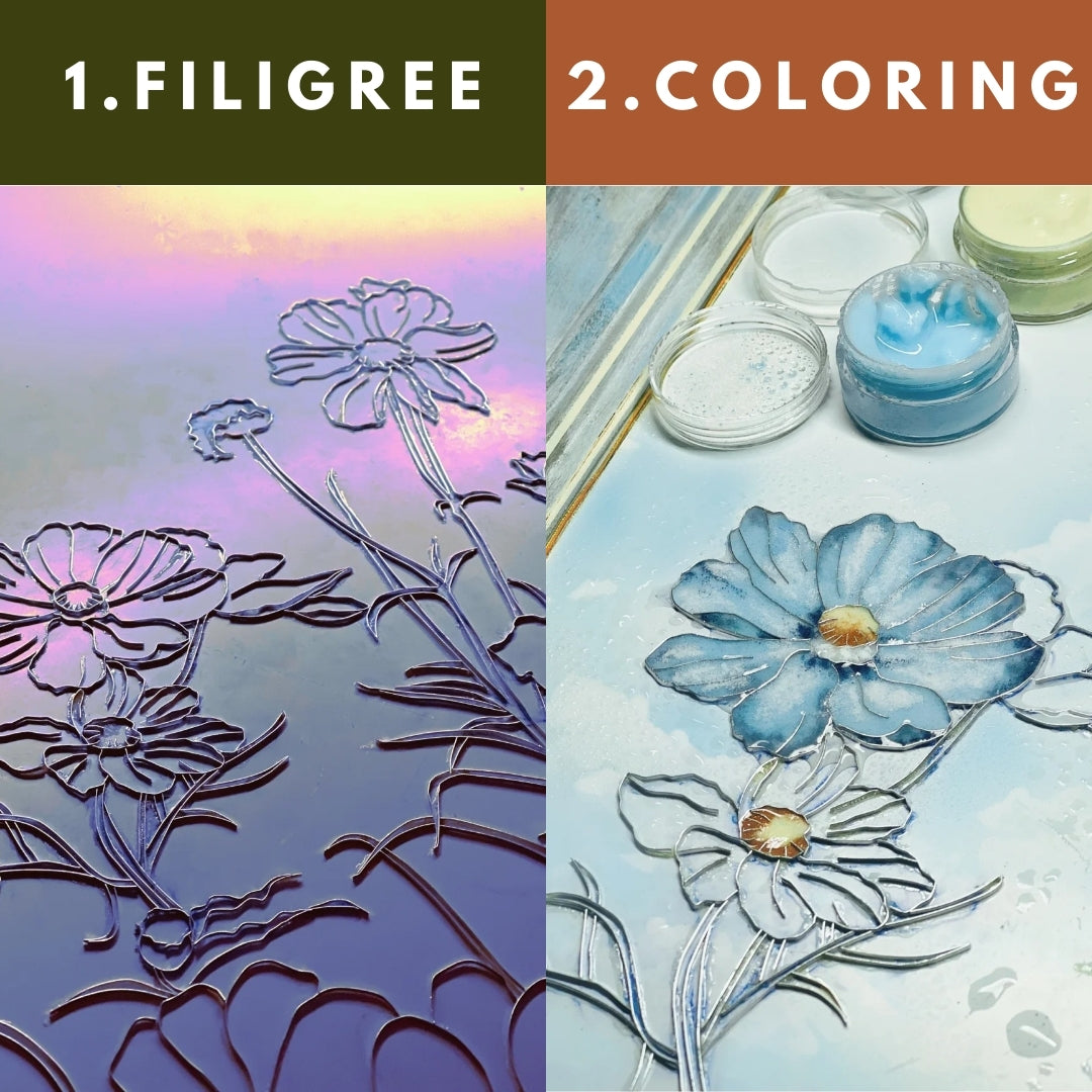 Beginner Cloisonne Enamel DIY Kit, with Tutorial& All Tools