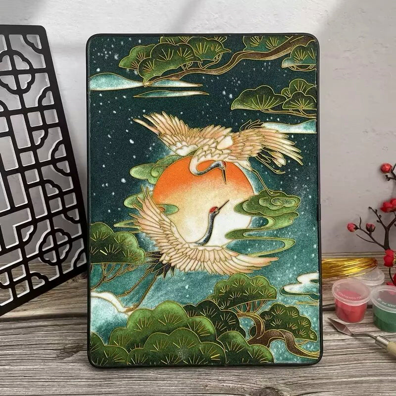 Crane and Pinewoods, DIY Cloisonne Filigree Enamel Kit, with Tutorial& All Tools
