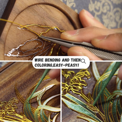 Blue Crane, DIY Cloisonne Filigree Enamel Kit, with Tutorial& All Tools