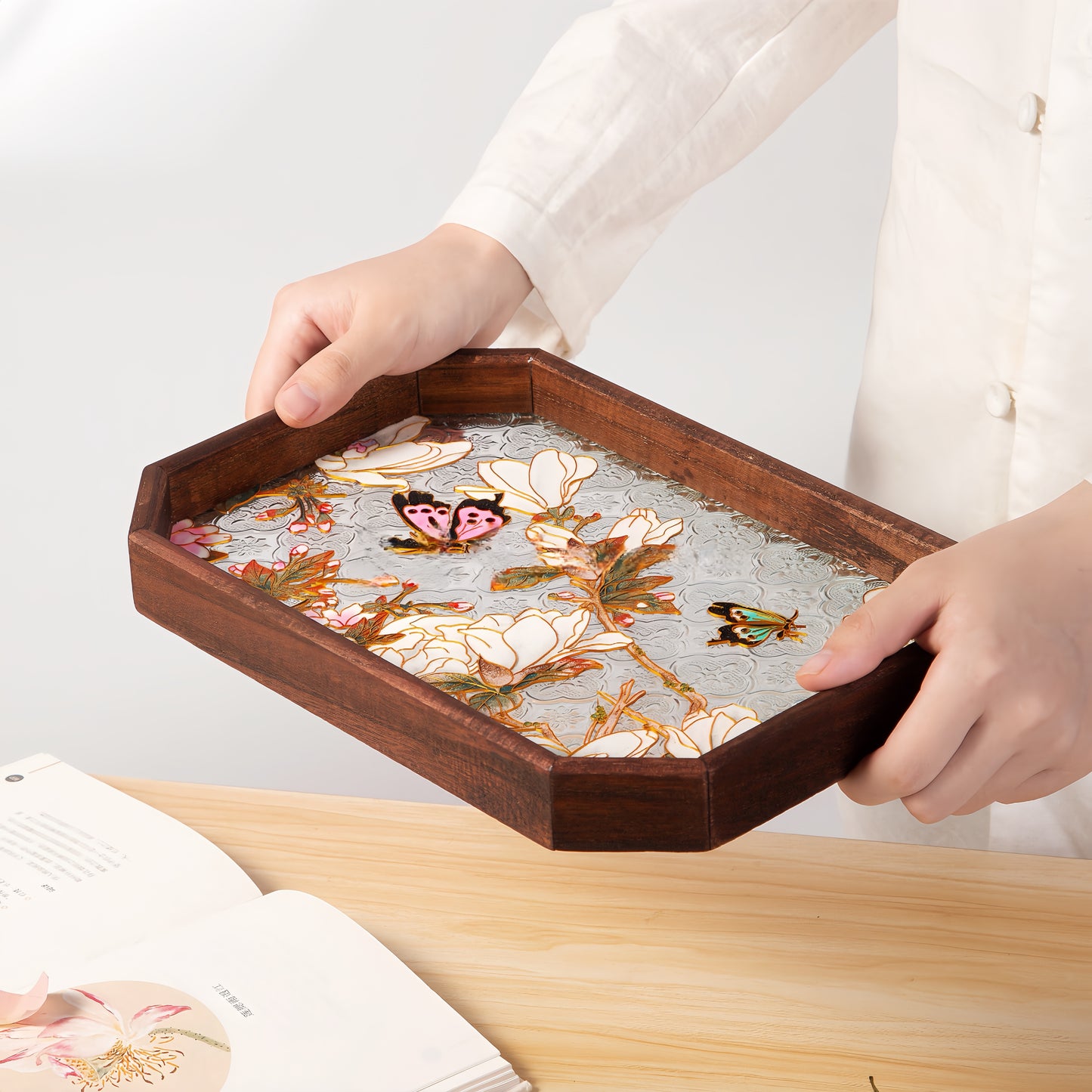 Butterfly Filigree on Glass, DIY Cloisonne Filigree Enamel Painting Kit, with Tutorial& All Tools