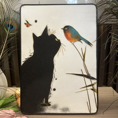 Black Cat, DIY Cloisonne Filigree Enamel Kit, with Tutorial& All Tools