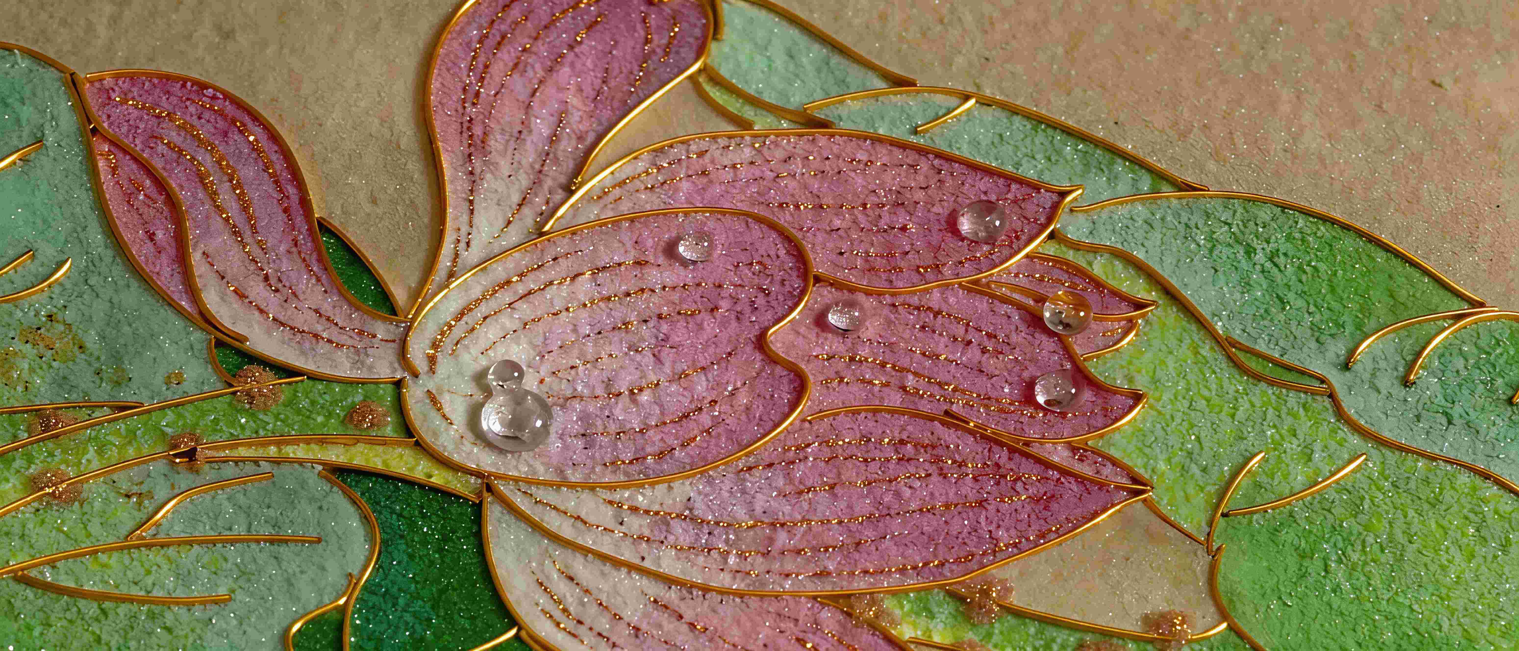 "Lotus in Dew" — made with our starter kit