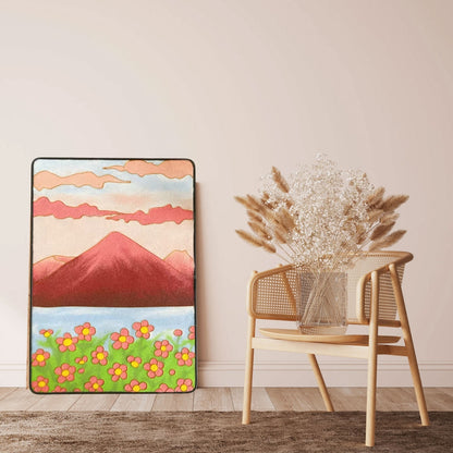 Pink Mountains, DIY Cloisonne Filigree Enamel Kit, with Tutorial& All Tools