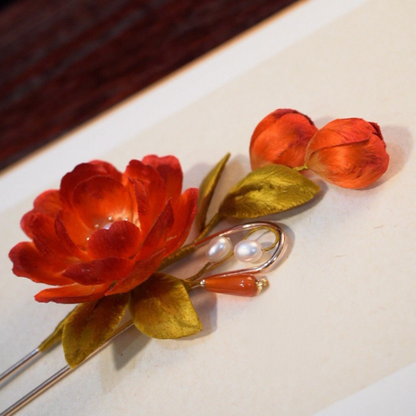 [Video]Date Red-Beginner Silk Flower DIY Kit-Portion for 2-Materials Only-with Free Detailed Tutorial